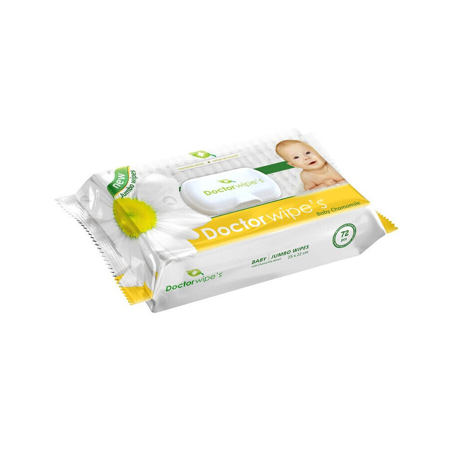 Jumbo Baby Chamomile Wet Wipes, 72 pièces, Doctor Wipe's Évaluations
