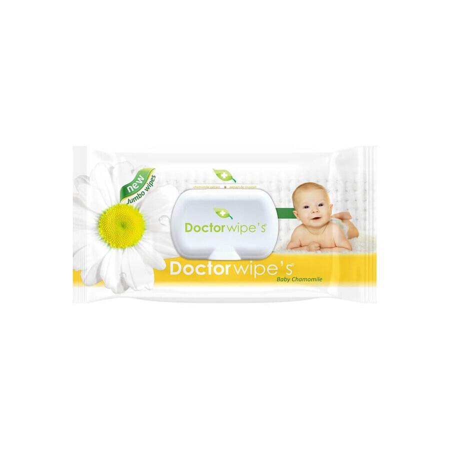 Jumbo Baby Chamomile Wet Wipes, 72 pièces, Doctor Wipe's