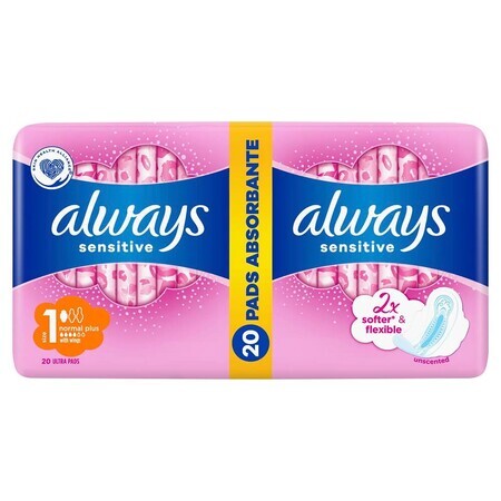 Absorbante Always Ultra Sensitive Normal Plus, 20 bucăți, P&G