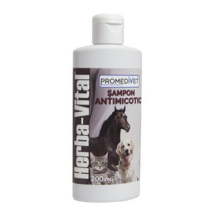 Herba-Vital Shampooing antifongique pour chiens, chats et chevaux, 200 ml, Promedivet