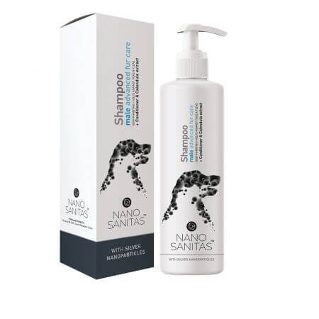 Shampoo for dog fur care, especially for males, 250 ml, Nano Sanitas