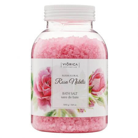 Badesalz mit Rosenessenzöl Elixir Floral Rosa Nobilis, 1000 g, Viorica