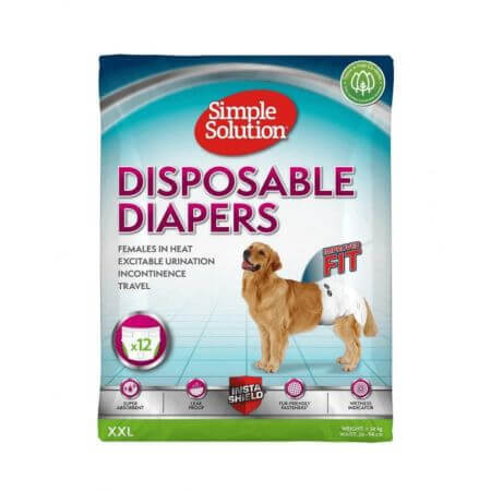 Diapers for dogs Female extra large waist 56-94 cm (XXL), 12 pieces, Simple Solution