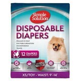 Diapers for dogs Female very small waist 38-45 cm (XS), 12 pieces, Simple Solution