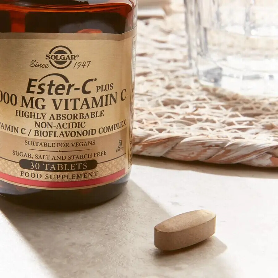 Ester-C Plus 1000 mg, 30 comprimés, Solgar