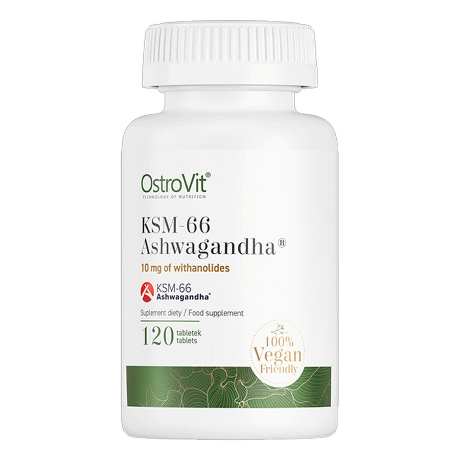 Ashwagandha KSM-66, 120 compresse, Ostrovit