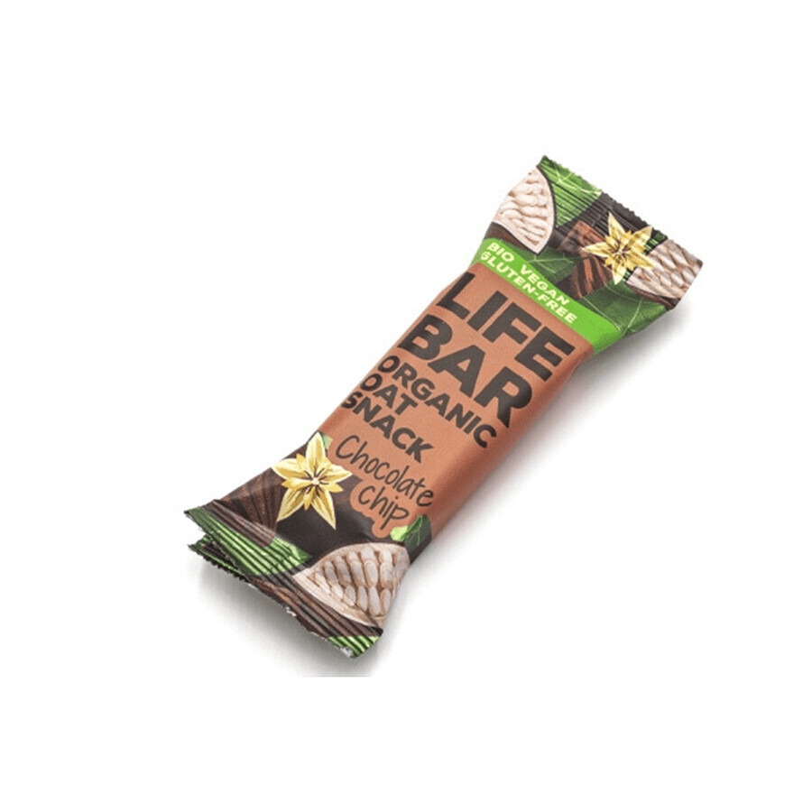 Barre d'avoine au chocolat sans gluten, 40 g, Lifebar