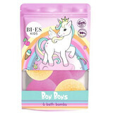 Bombes de bain licorne fraise et mangue, 6 x 55 g, Bi-Es