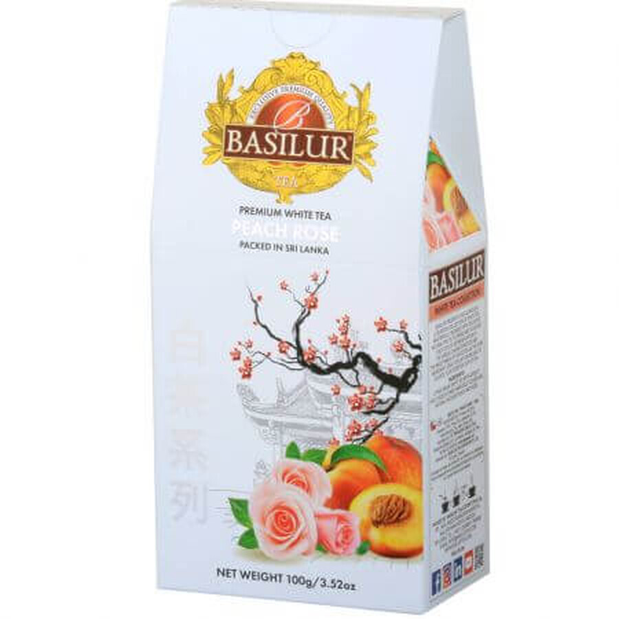 Nachfüllung Weißer Tee Pfirsich Rose, 100 g, Basilur