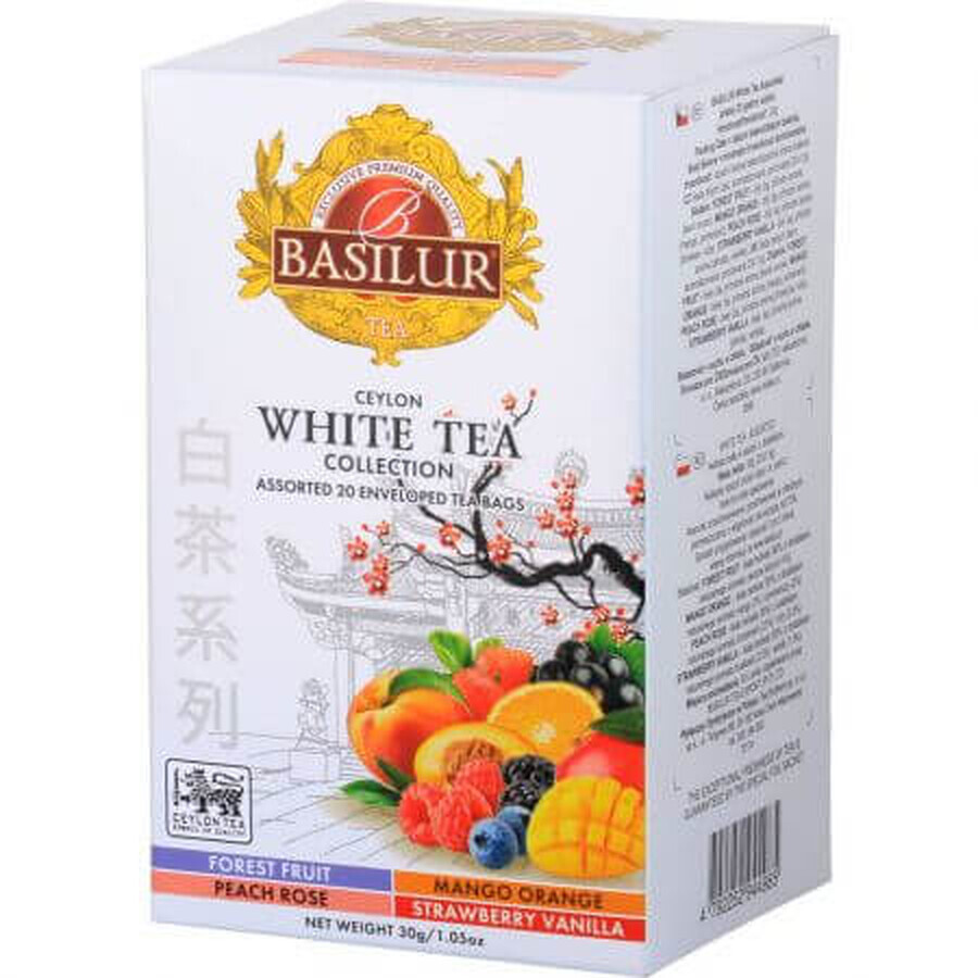 Witte Thee Assortiment, 20 zakjes, Basilur