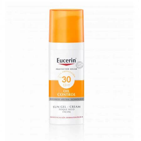 Eucerin Oil Control Sun Protection Sebum Control Gel Cream SPF 30+, 50 ml