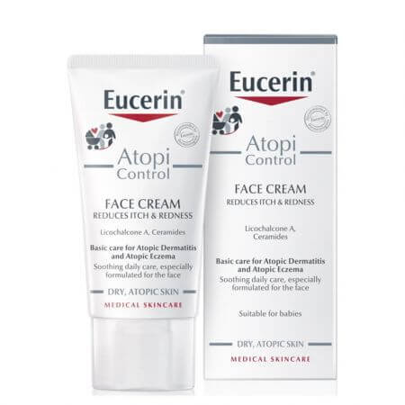 Eucerin AtopiControl Crème Visage, 50 ml