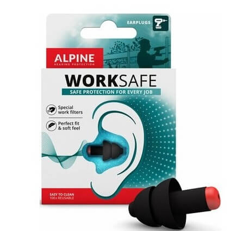 Bouchons d'oreille Work Safe, 1 paire, Alpine
