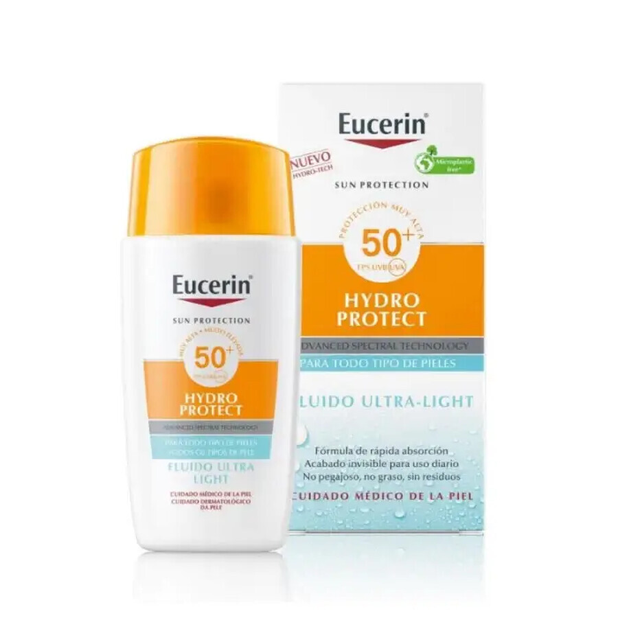 Fluido viso con protezione solare SPF 50+, 50 ml, Eucerin