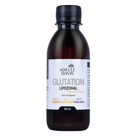 Glutathion Lipozomal, ananassmaak, vloeibaar, 200 ml, Adelle Davis