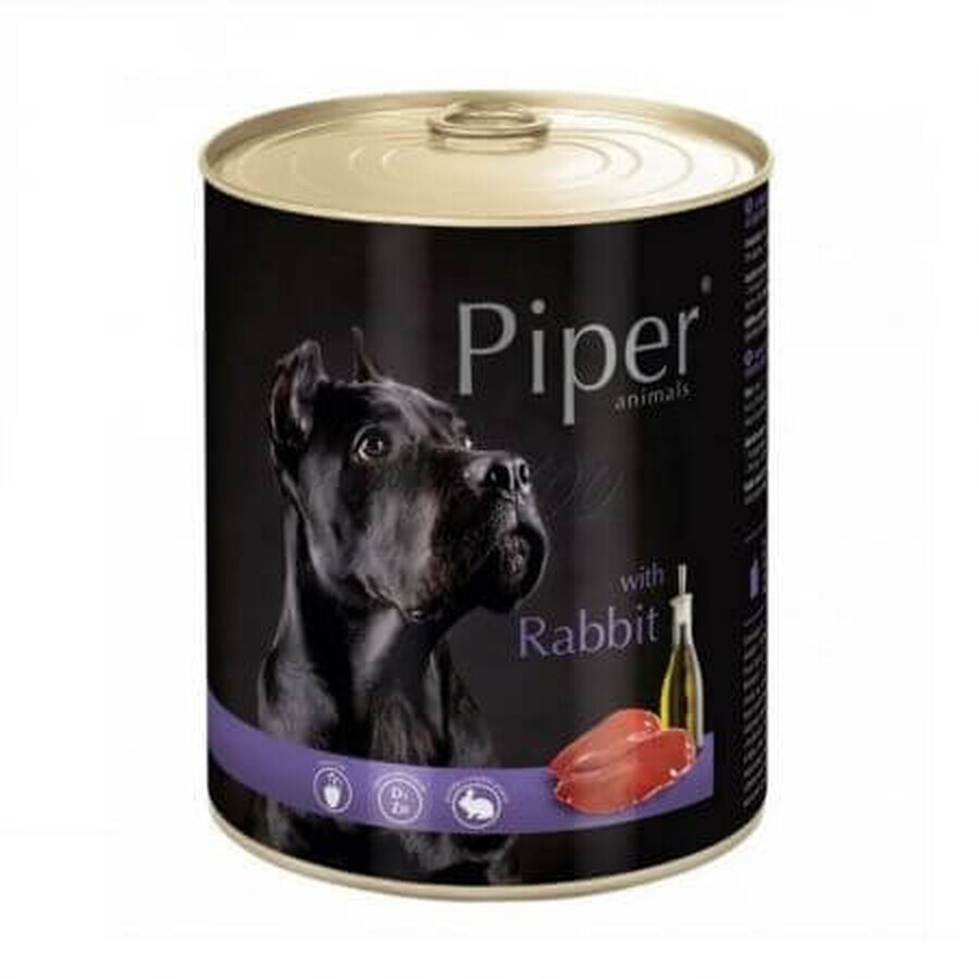 Wet food with rabbit meat for Adult dogs, 800 g, Pepper