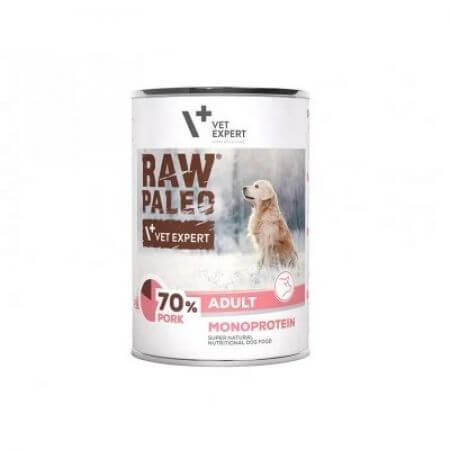 Nourriture humide pour chiens adultes Raw Paleo, 400 g, VetExpert