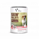 Wet food with pork for dogs Raw Paleo Puppy, 400 g, VetExpert