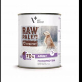 Raw Paleo wet food with duck meat for adult dogs, 400 g, VetExpert