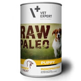 Wet food with turkey for dogs Puppy Raw Paleo, 400 g, VetExpert