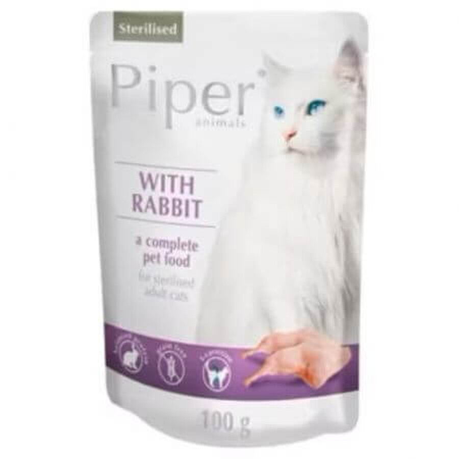 Aliment humide pour chats stérilisés, 100 g, Piper