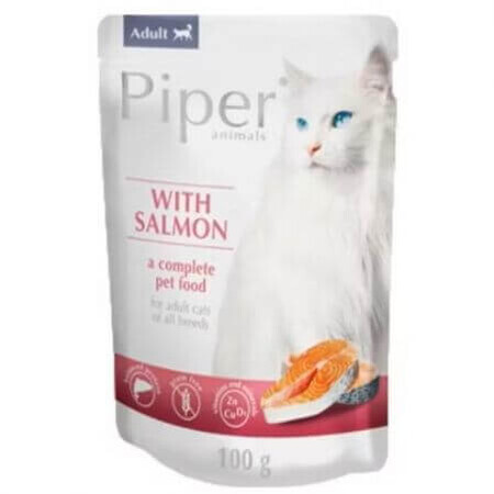 Wet food with salmon for sterilized cats, 100 g, Piper