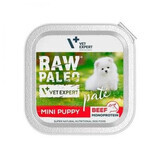 Nourriture humide avec du bœuf pour chiens Raw Paleo Pate Mini Puppy, 150 g, VetExpert