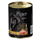 Wet food for dogs with chicken hearts and brown rice Adult, 400 g, Pepper