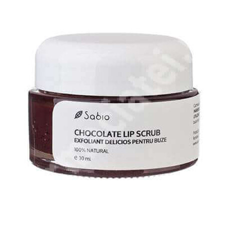 Délicieux gommage au chocolat pour les lèvres, 30 ml, Sabio