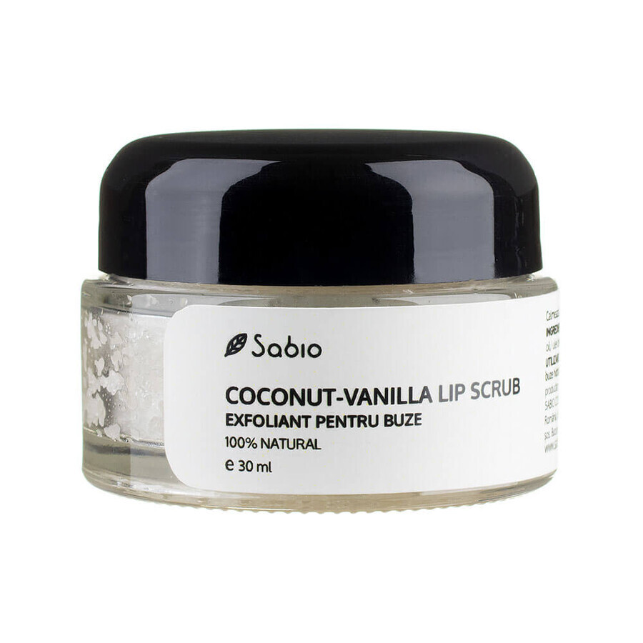 Kokosnuss-Vanille-Lippenpeeling, 30 ml, Sabio