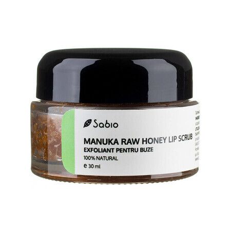 Exfoliant pour les lèvres au miel de Manuka brut, 30 ml, Sabio