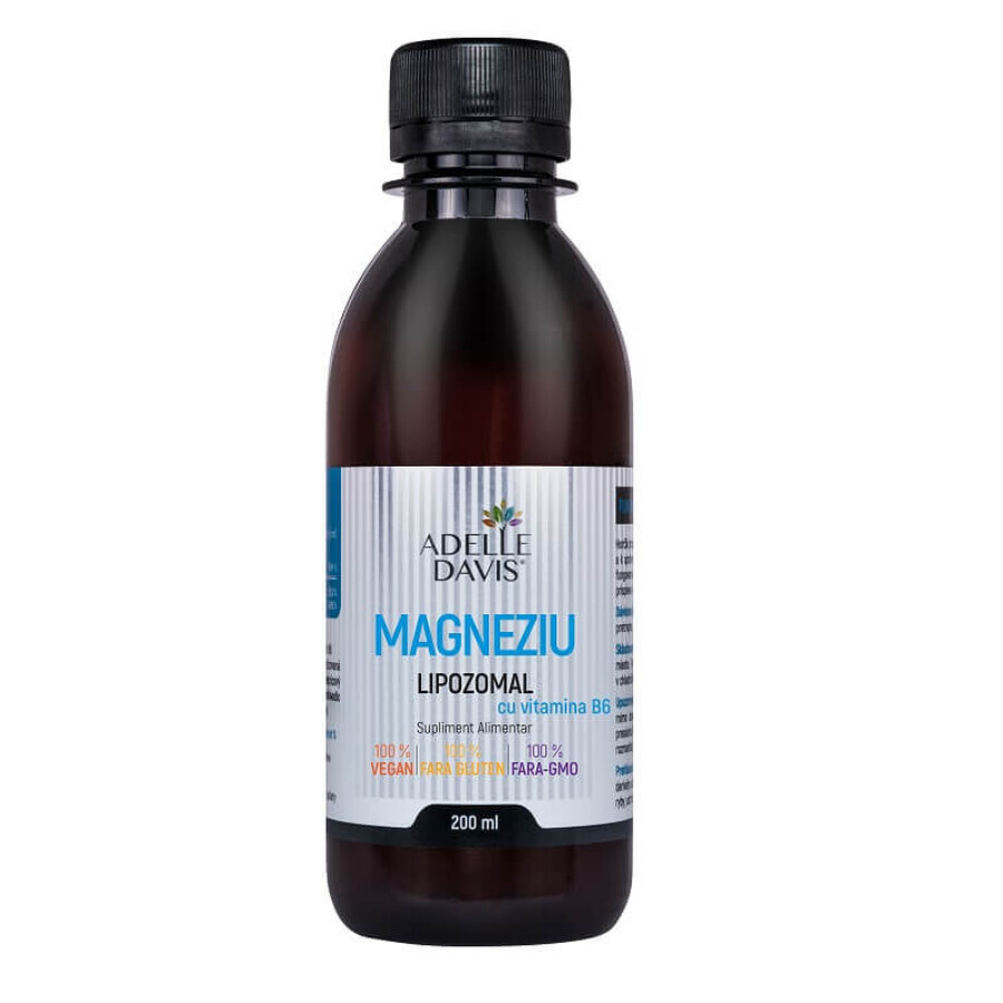 Magnésium liposomal avec vitamine B6, liquide, 200 ml, Adelle Davis