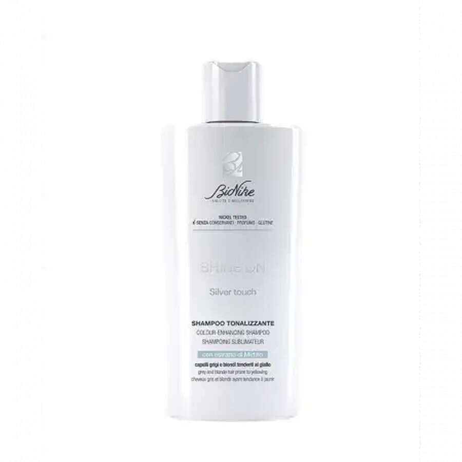 Shampoo per neutralizzare il giallo Shine On Silver Touch, 200 ml, BioNike