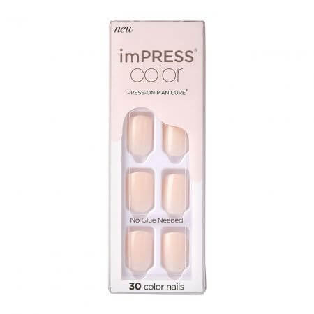 Unghie finte Impress, Point Pink Short Squoval, Kiss