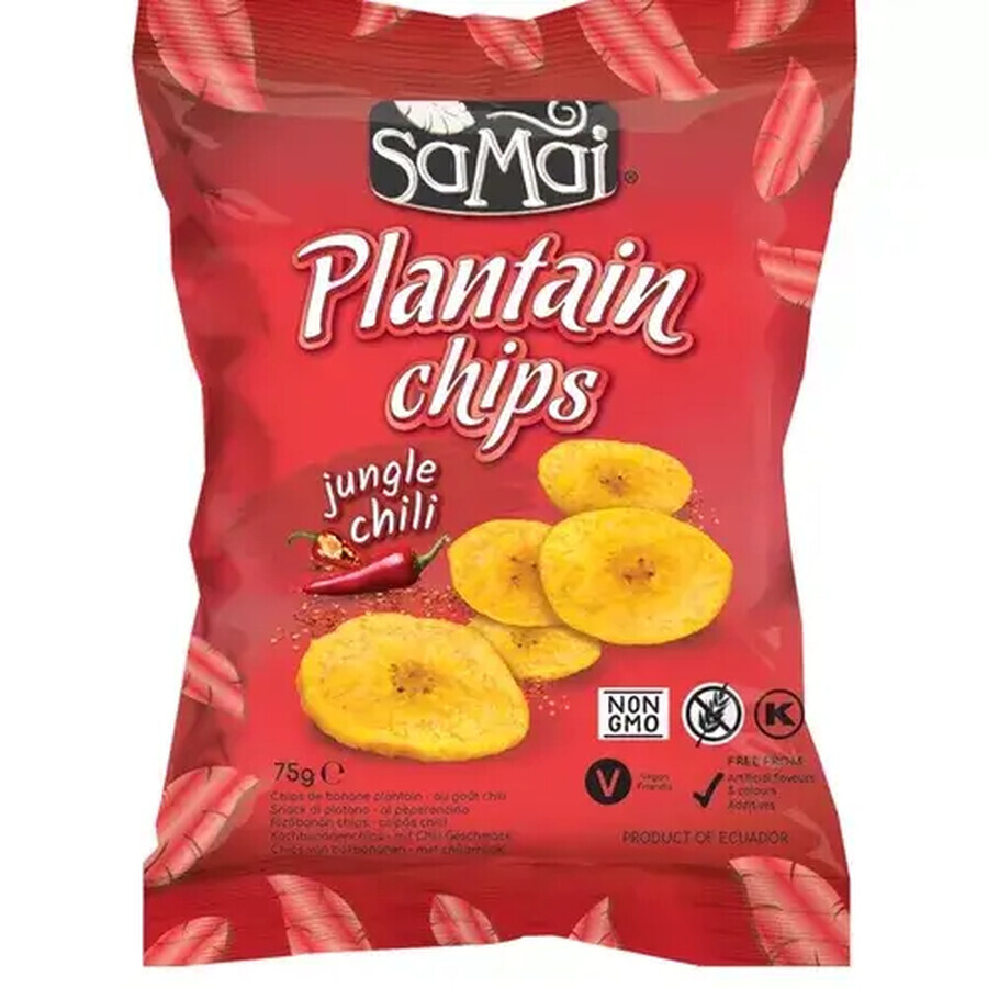 Chips de bananes au piment de la jungle, 75 g, SaMai