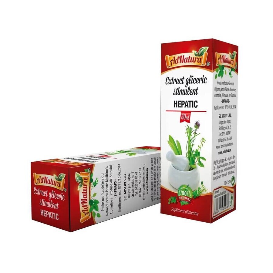 Extrait glycériné Stimulant hépatique, 50 ml, AdNatura