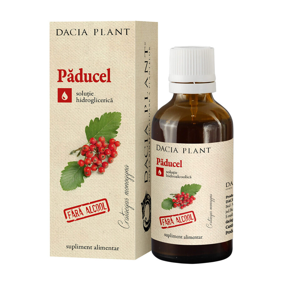 Extrait naturel d'aubépine sans alcool, 50 ml, Dacia Plant