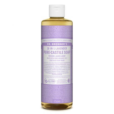 Savon magique liquide Castilia Lavande 18 en 1, 475 ml, Dr.