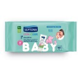 Lingettes pour bébés sensibles, 60 pièces, Septona