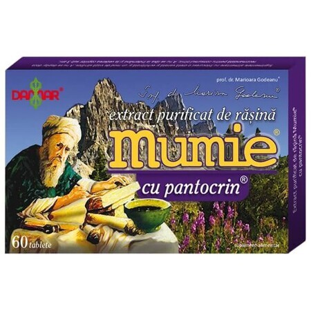 Extrait purifié de résine de momie avec Pantocrine, 60 comprimés, Damar General Trading