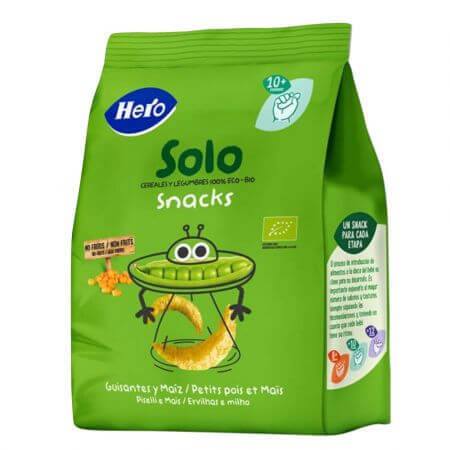 Bio-Snack mit Erbsen und Mais, 40 g, Hero Solo