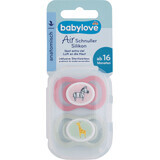 Babylove Ciuccio anatomico in silicone dai 16 mesi Safari, 2 pz