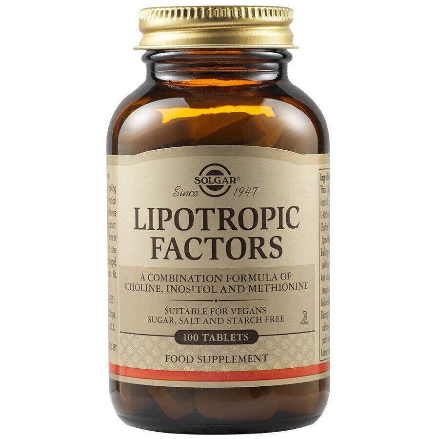Lipotrope Faktoren, 100 Tabletten, Solgar