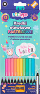 Crayons de couleur Strigo avec taille-crayons, 12 pcs