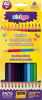 Crayons de couleur doubles Strigo, 12 pcs