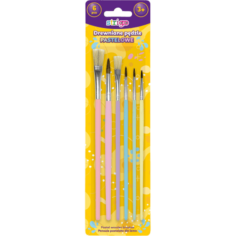 Pinceaux pastel Strigo, 6 pcs