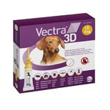 Antiparasitaire externe pour chiens de 1,5-4 kg Vectra 3D, 3 pipettes, Ceva Sante