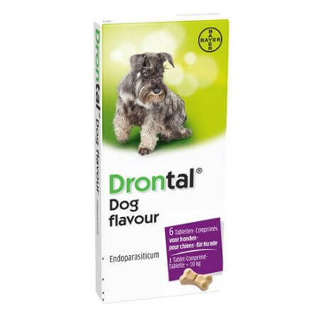 Antiparasitaire interne pour chiens Drontal Flavour, 6 comprimés, Bayer Vet