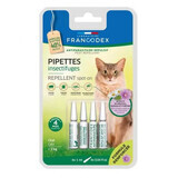 Répulsif antiparasitaire géraniol pipettes répulsives pour chats de moins de 2 kg, 4 X 1 ml, Francodex