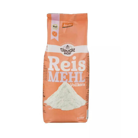 Faina Integrala de Orez Fara Gluten Bio, 500 g, BauckHof